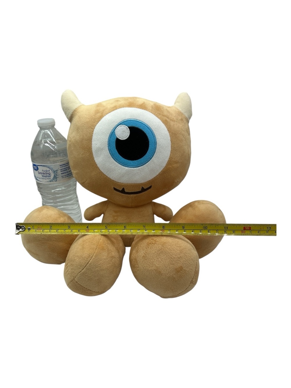 Disney Parks Monsters Inc Little Mikey Big Feet Plush 15” Boo Cyclops Toy Tan - Picture 3 of 10